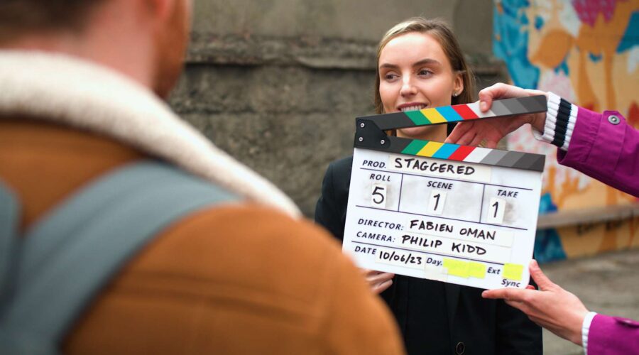 Blonde-Actress-and-Clapperboard