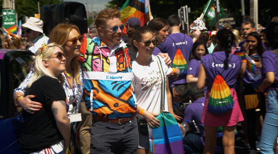 crowd at the Dublin Pride Parade