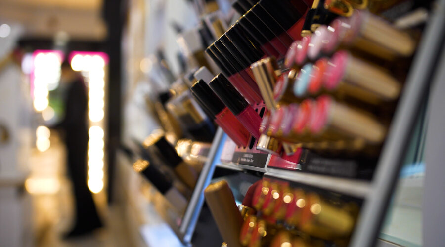 lipsticks on a stand